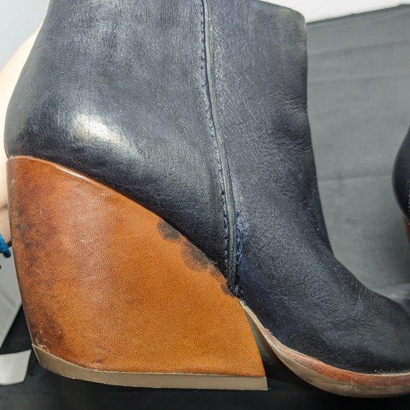 Kork-Ease Natalya Wedge Booties, Blue - Picture 7 of 8